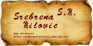 Srebrena Milović vizit kartica